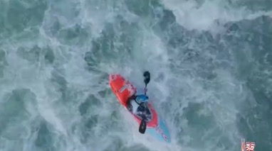 冲破险境迎面挑战激流白浪